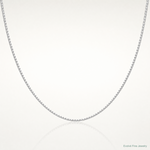 14k White Gold .5mm Box with Spring Ring Clasp Chain - Lifestyle View
