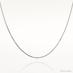 14k White Gold .7mm Box with Spring Ring Clasp Chain - Lifestyle View