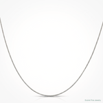 14k White Gold .7mm Box with Lobster Clasp Chain - Lifestyle View