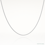 14k White Gold .95mm Box Chain - Lifestyle View