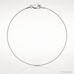 14k White Gold .95mm Box Chain - Lifestyle View