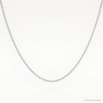 14k White Gold 1mm Box Chain - Lifestyle View