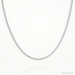 14k White Gold 1.05mm Box Chain - Lifestyle View