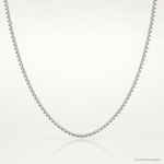 14k White Gold 1.1mm Box Chain - Lifestyle View