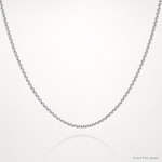 14k White Gold 1.3mm Box Chain - Lifestyle View
