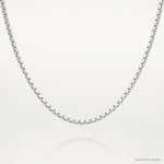14k White Gold 1.5mm Box Chain - Lifestyle View