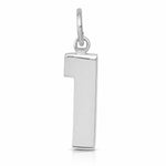 14kw  Medium Polished Number 1 Charm - Lifestyle View