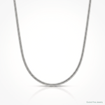 14k White Gold .6mm Round Snake Chain - Lifestyle View