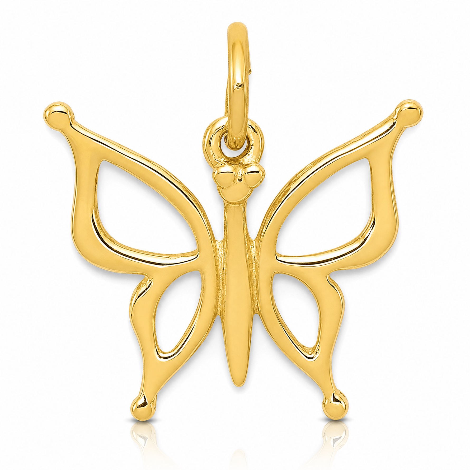 14k Butterfly Charm - Lifestyle View