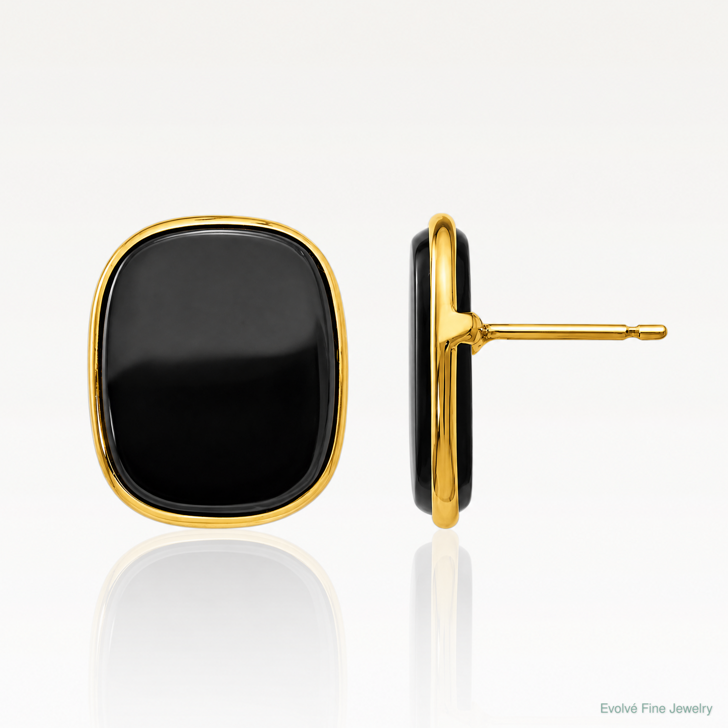 14k Black Onyx Earrings - Lifestyle View