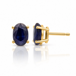 14k Sapphire Earrings - September - Lifestyle View