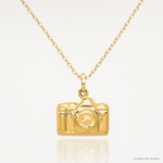14k 3-D Polished Camera Charm - Lifestyle View