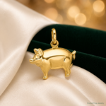 14k Pig Charm - Lifestyle View