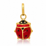 14k Enameled Ladybug Charm - Lifestyle View
