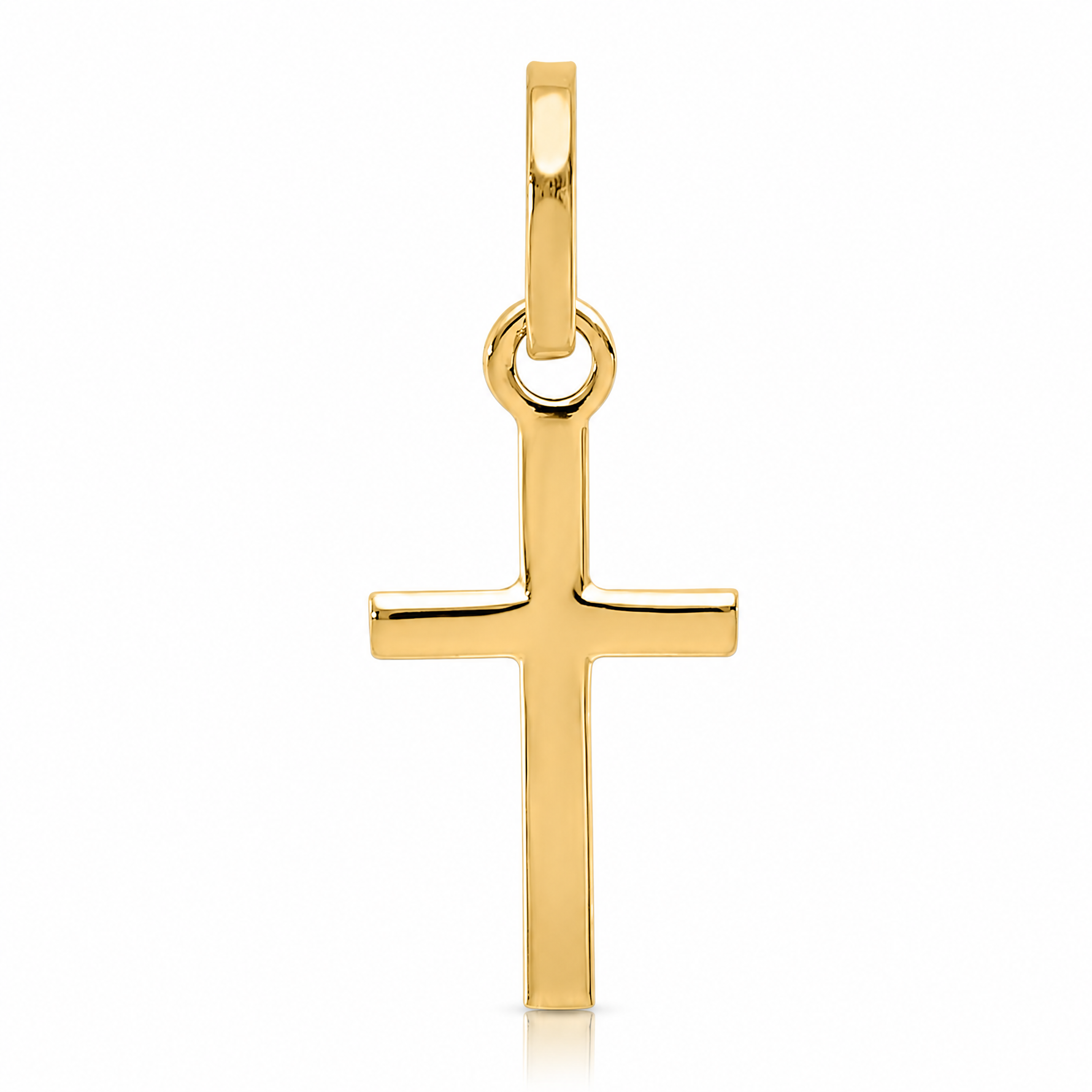14k Small Cross Charm - Lifestyle View