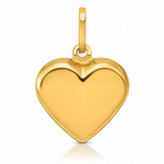 14K Polished 3-D Puffed Heart Pendant - Lifestyle View