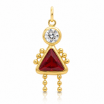 14ky January Girl Birthstone Charm - Lifestyle View