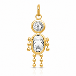 14k April Boy Birthstone Charm - Lifestyle View