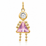 14k June Girl Birthstone Charm - Lifestyle View
