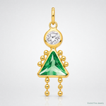 14k August Girl Birthstone Charm - Lifestyle View