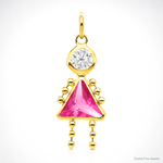 14k October Girl Birthstone Charm - Lifestyle View