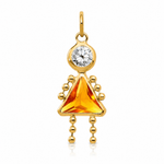14k November Girl Birthstone Charm - Lifestyle View