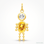 14k November Boy Birthstone Charm - Lifestyle View