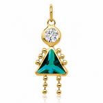 14k December Girl Birthstone Charm - Lifestyle View