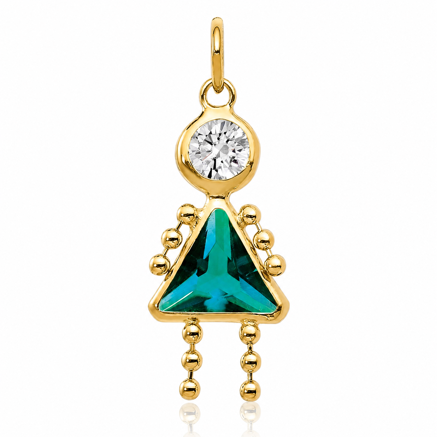 14k December Girl Birthstone Charm - Lifestyle View