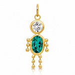 14k December Boy Birthstone Charm - Lifestyle View