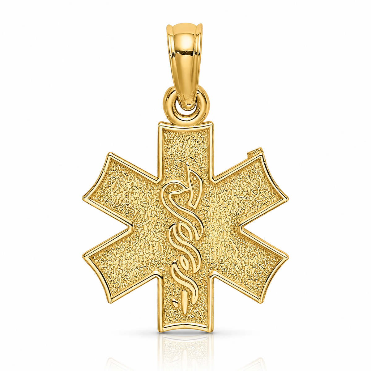 14k Medical Jewelry Symbol Charm - Lifestyle View