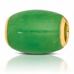 14K Polished Jade Oval Bead Slide Pendant - Lifestyle View