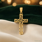 14k Cross Pendant - Lifestyle View