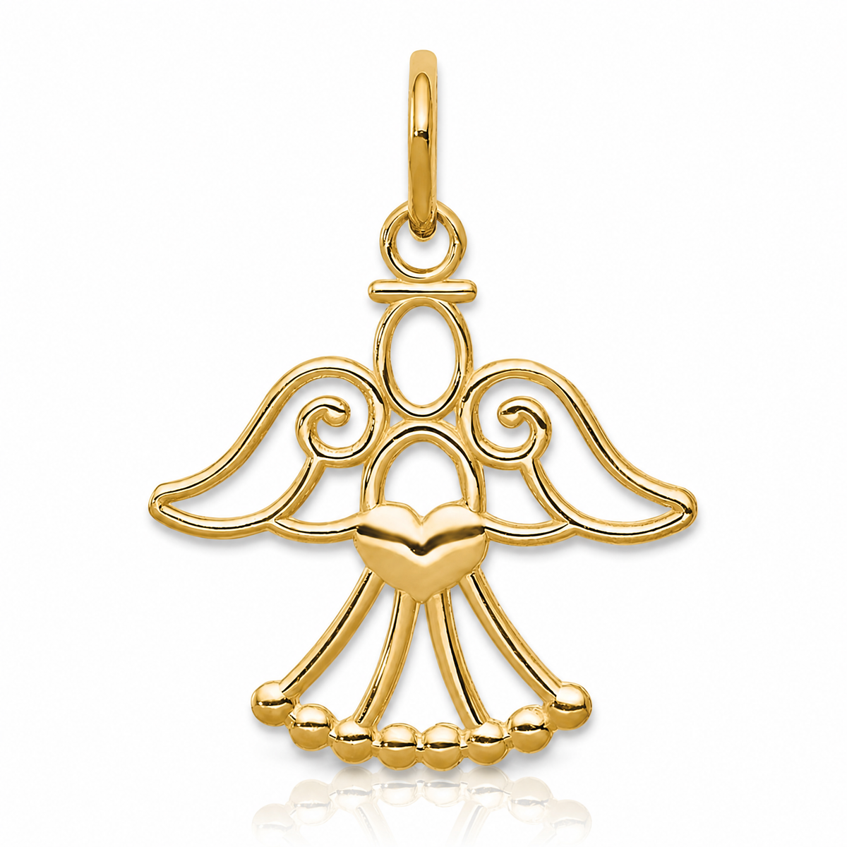 14k Angel Charm - Lifestyle View