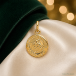 14k Saint Christopher Medal Charm - Lifestyle View