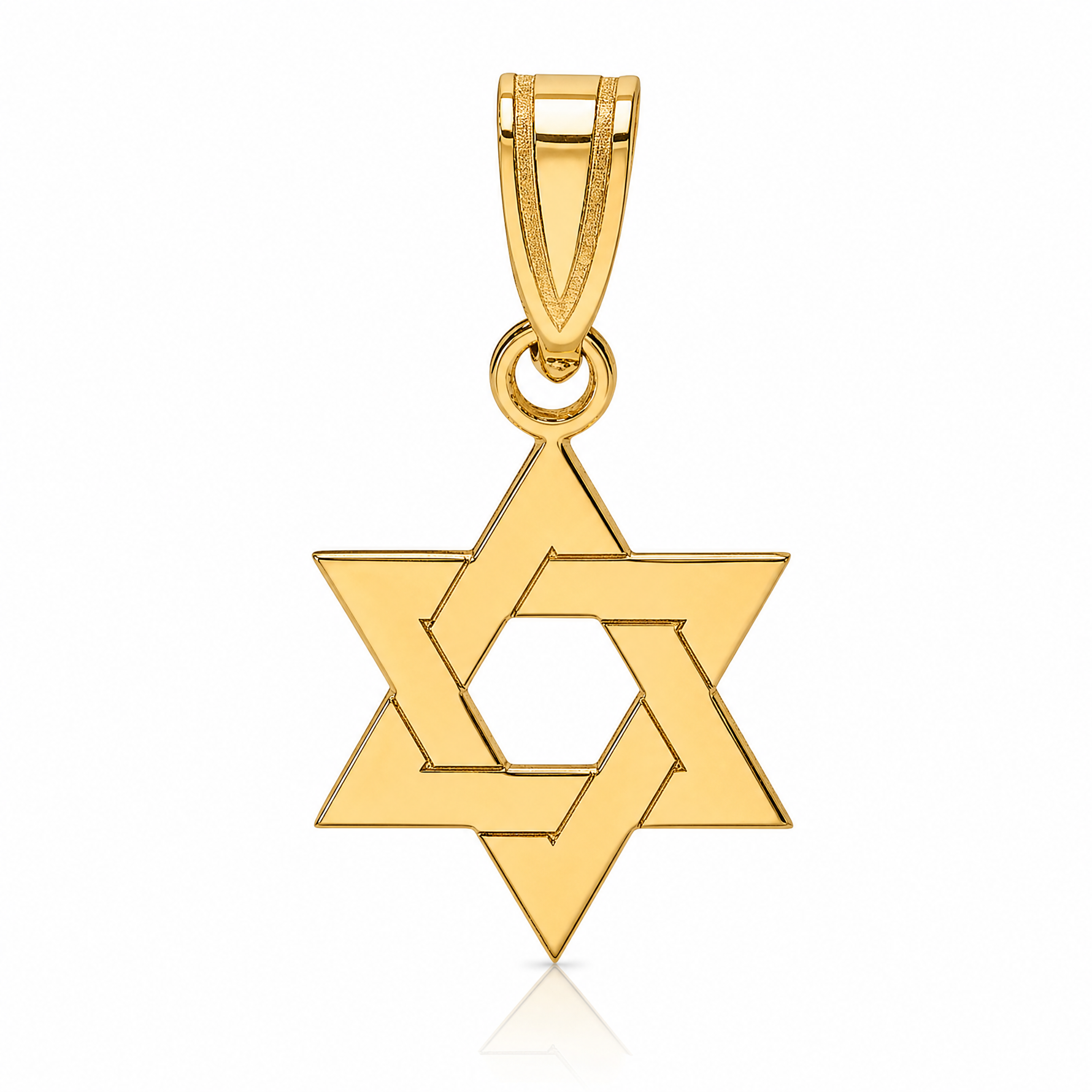 14k Star of David Pendant - Lifestyle View
