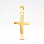 14k Polished Cross Charm - Lifestyle View
