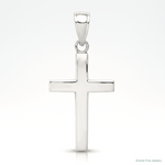 14k White Gold Polished Cross Charm - Lifestyle View