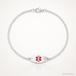 Sterling Silver Rhodium-plated Enamel Medical Jewelry Bracelet - Lifestyle View
