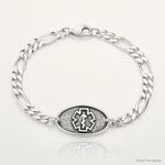 Sterling Silver Antiqued / Polished Medical Bracelet - Lifestyle View