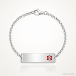 Sterling Silver Rhodium-plated Medical ID Plate - Lifestyle View
