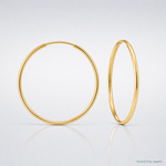 14k 1.20mm Endless Hoop Earring - Lifestyle View