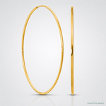 14k 1.25mm Endless Hoop Earring - Lifestyle View