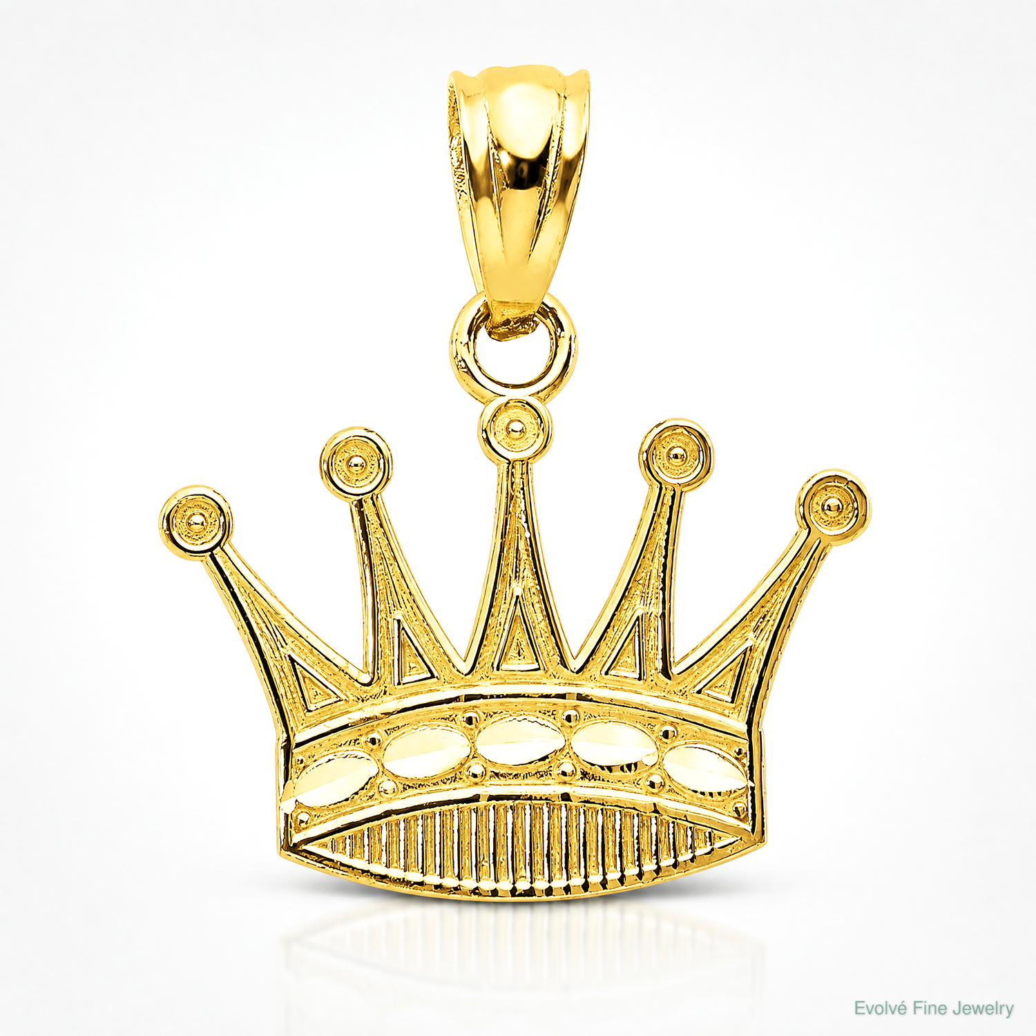 14k Crown Pendant - Lifestyle View