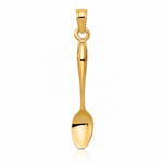 14K 3-D Table Spoon Pendant - Lifestyle View