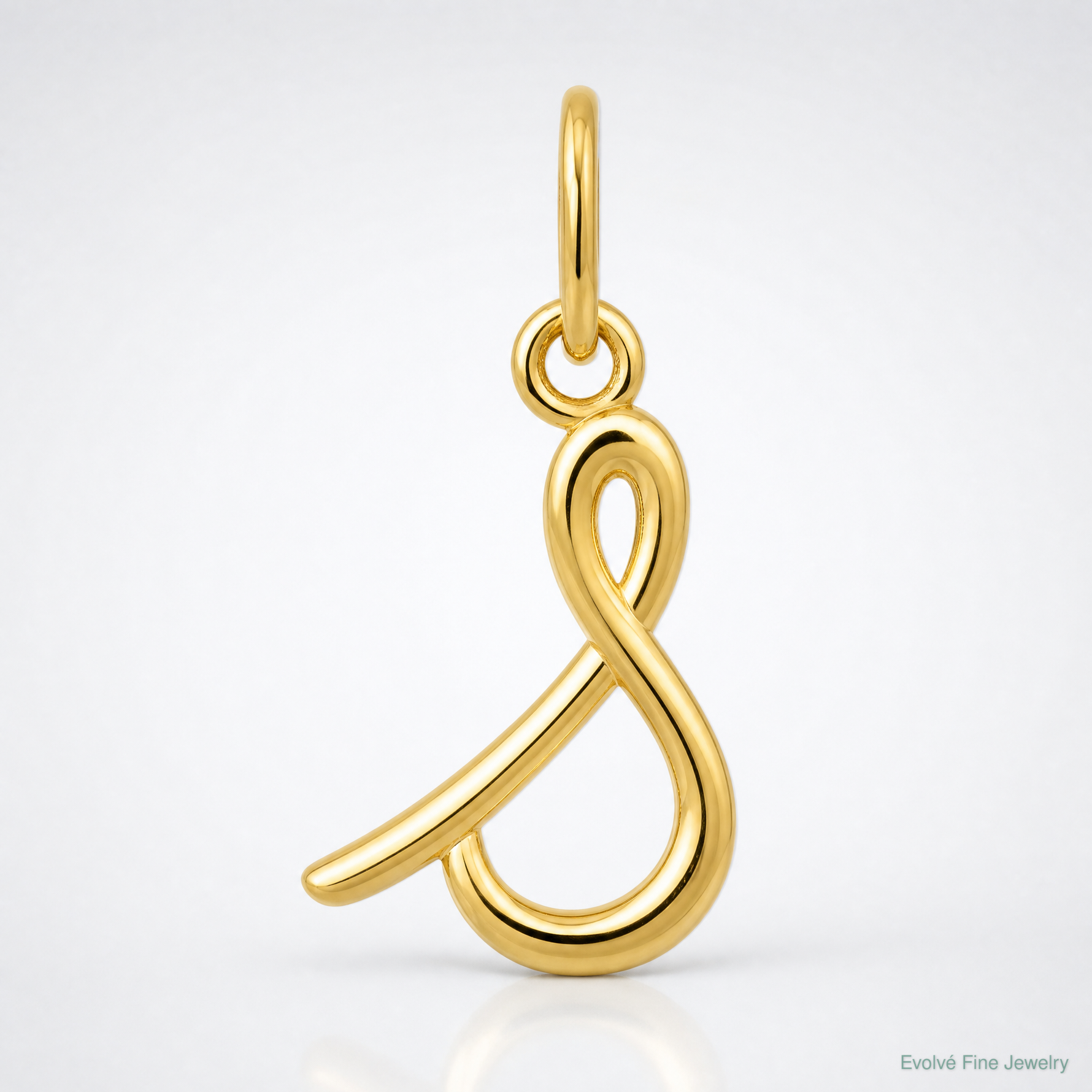 14k Yellow Gold Letter S Initial Charm - Lifestyle View