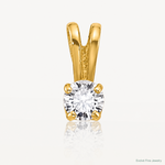 14k Childrens Tiny CZ Pendant - Lifestyle View