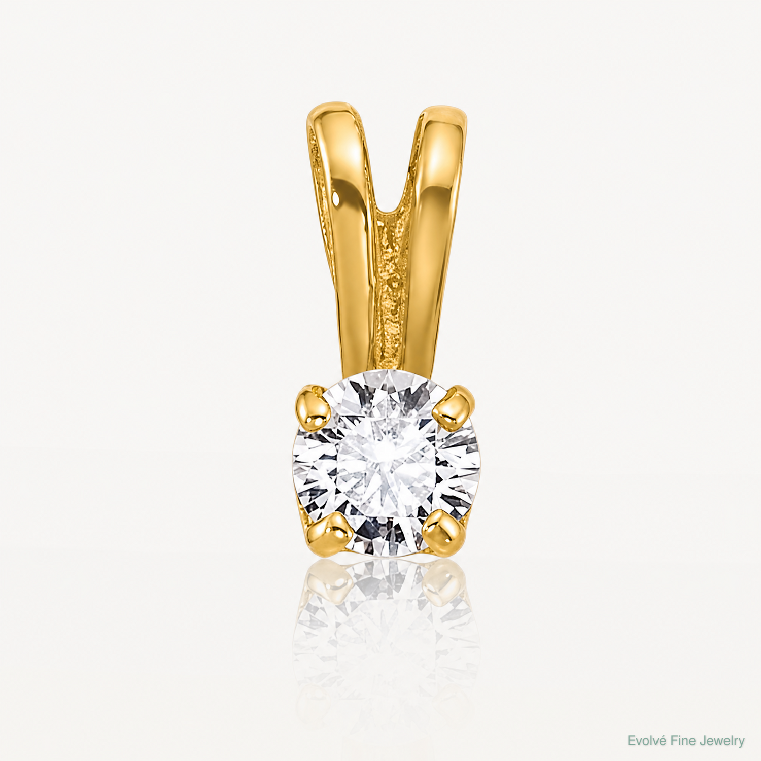 14k Childrens Tiny CZ Pendant - Lifestyle View