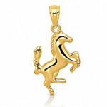 14k Trotting Horse Pendant - Lifestyle View