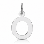 14KW Small Block Letter O Initial Charm - Lifestyle View